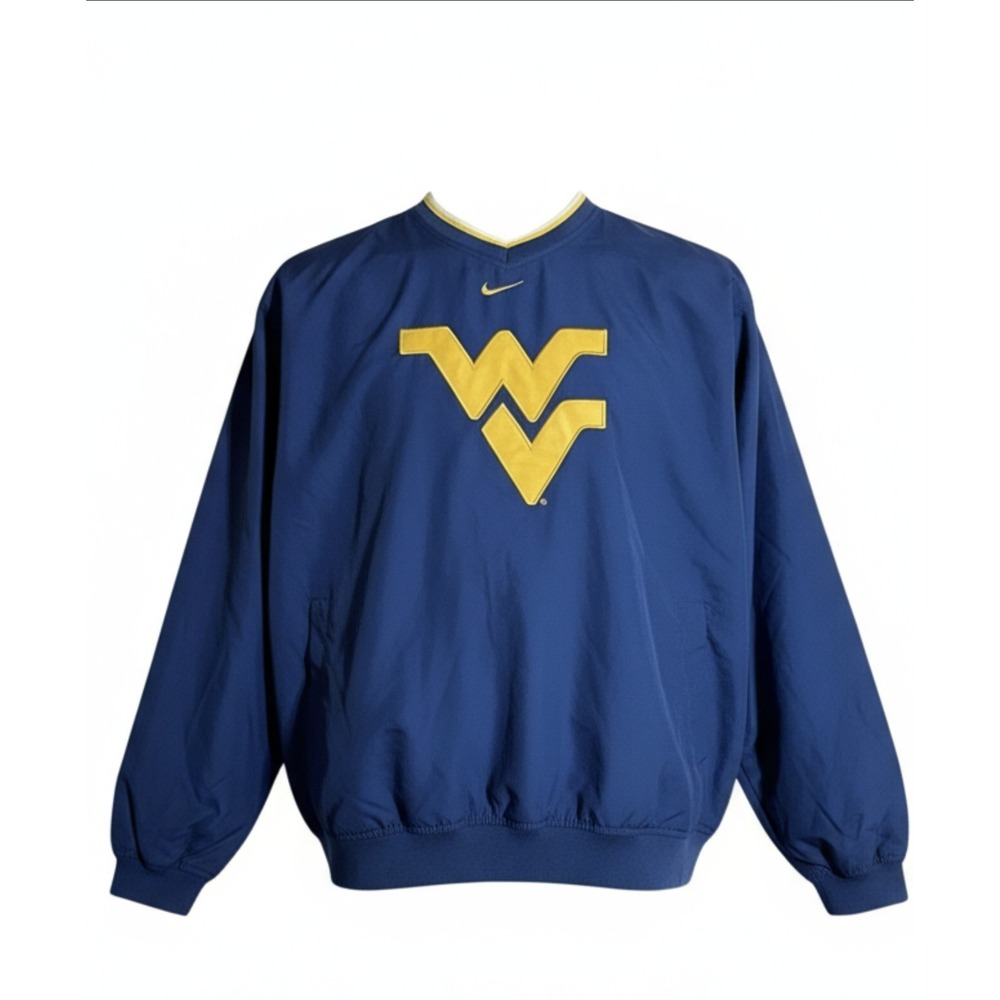 Vintage Nike West Virginia Mountaineers Center Swoosh‎ Pullover Jacket XL B58